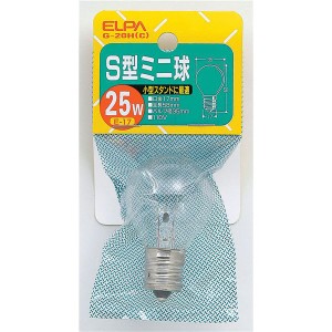 （まとめ） S型ミニ球 電球 25W E17 クリア G-20H（C） 【×30セット】 お得なまとめ買い 明るく照らすELPA S型ミニ球25W E17クリアG-20H