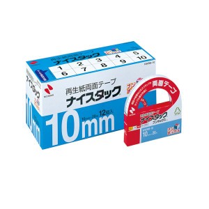 (まとめ) ニチバン ナイスタック 再生紙両面テープ ブンボックス 大巻 10mm×20m NWBB-10 1パック(12巻) 【×2セット】 送料無料