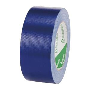 （まとめ） ニチバン 布カラーテープ 102N4-50 青 1巻入 【×5セット】 重いものもしっかり識別 結束も補強もおまかせ 青い布カラーテー