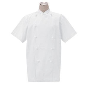 workfriend 調理用白衣コックコート半袖綿100% SC412 4Lサイズ 快適な作業をサポートする、縮みにくい100%コットンのスタンダード半袖コ