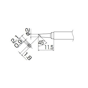 白光 T13-BCM2 こて先／2BC型溝付 送料無料