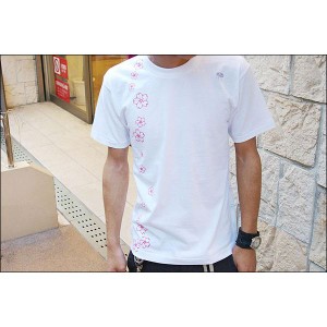 戦国武将Tシャツ 【前田慶次】 Mサイズ 半袖 綿100% ホワイト(白) 〔Uネック おもしろ〕 白 送料無料