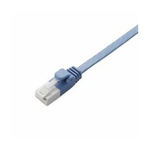 (まとめ) ツメ折れ防止フラットLANケーブル 配線 (Cat6準拠) LD-GFT/BU70【×3セット】 ネットワーク接続を安定させる 高速通信に最適 パ