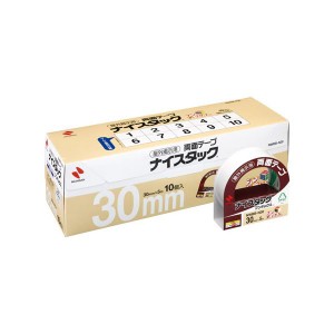 (まとめ) ニチバン ナイスタック 両面テープ 屋外掲示用 ブンボックス 大巻 30mm×5m NWBB-N30 1パック(10巻) 【×2セット】 送料無料