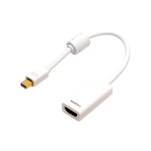 （まとめ） MCO FullHD対応 miniDisplayPort-HDMIアダプタ ホワイト DPA-2KHD／WH 【×3セット】 白 送料無料