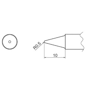 白光 T20-B2 FX-838用こて先 0.5B型 パワフルな焼付けに最適 0.5B型こて先 for 白光 T20-B2 FX-838 送料無料