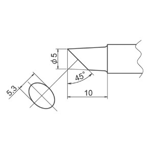 白光 T20-C5 FX-838用こて先 5C型 送料無料