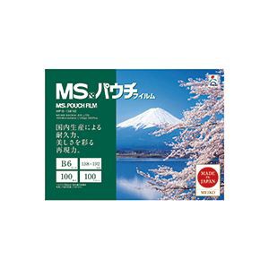 （まとめ） 明光商会 MSパウチ B6 100μ MPF100-138192 1パック（100枚） 【×2セット】 進化したラミネーター B6サイズの100μ厚のMPF10