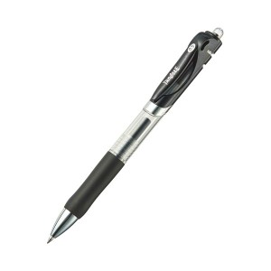 （まとめ）TANOSEE ノック式ゲルインクボールペン 0.5mm 黒 1本【×50セット】 鮮やかな色彩、手に馴染むグリップで、書く喜びを倍増させ