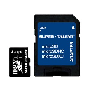 (まとめ）スーパータレント UHS-ICLASS10対応 microSDXCカード 64GB ST64MSU1P 1枚【×3セット】 送料無料