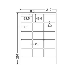 東洋印刷 ナナクリエイトカラーレーザープリンタ用光沢ラベル A4 15面 63.5×46.6mm 四辺余白付 SCL-31箱(400シート:80シート×5冊) 送料