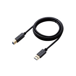 （まとめ） USB3.0ケーブル 配線 /A-Bタイプ/AV売場用/1.5m/ブラック DH-AB3N15BK 【×2セット】 黒 送料無料