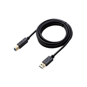 （まとめ） USB3.0ケーブル 配線 /A-Bタイプ/AV売場用/2.0m/ブラック DH-AB3N20BK 【×2セット】 黒 送料無料