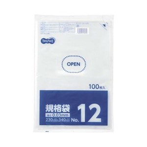 （まとめ）TANOSEE 規格袋 12号0.03×230×340mm 1パック（100枚）【×50セット】 極薄0.03mmの透明規格袋 大容量12号サイズで230×340mm