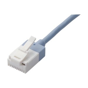 (まとめ) ツメ折れ防止スーパースリムLANケーブル 配線 Cat6A準拠 ブルー 5m LD-GPASST/BU50 1本 【×10セット】 青 送料無料