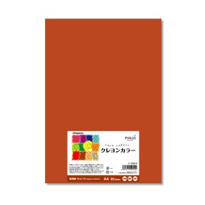 （まとめ） 長門屋商店 いろいろ色画用紙クレヨンカラー A4 ちゃいろ ナ-CR010 1パック（20枚） 【×10セット】 送料無料