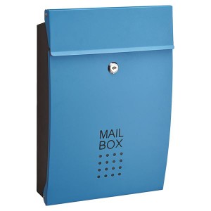 メールボックス SHPB05A-BLB ブルー【0381-00309】 青 モダンでスタイリッシュなデザインの郵便受けボックス セキュリティロック付きで安