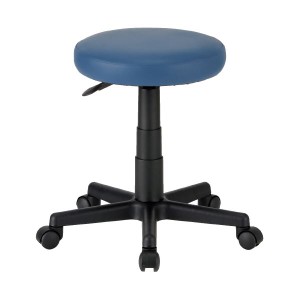 ジョインテックス 丸イス 円形 丸形 ラウンド チェア 椅子 PVC ネイビー 組立品 C903J 送料無料