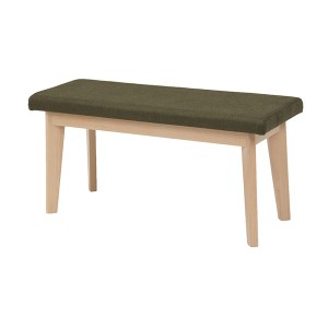 ベンチ 約幅100cm オリーブグリーン×ナチュラル ダイニングベンチ 組立品 テーブル 机 ・チェア (イス 椅子) 別売 単品 リビング ダイニ