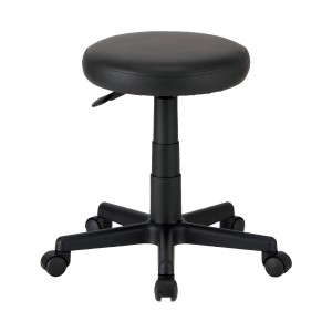 ジョインテックス 丸イス 円形 丸形 ラウンド チェア 椅子 PVC ブラック 組立品 C903J 黒 快適な座り心地を追求した、高品質な丸イス ブ