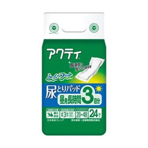 （まとめ）日本製 国産 紙 クレシア アクティ 尿とりパッド昼用・長時間3回分 1セット（144枚：24枚×6パック）【×3セット】 送料無料