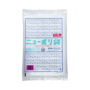 (まとめ) 福助工業 ニューポリ規格袋0.08 12号 ヨコ230×タテ340mm 441805 1パック(50枚) 【×30セット】  送料無料