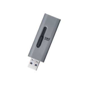 (まとめ) スライド式USBメモリ 64GB グレー MF-TRU332GBK 【×5セット】 進化したデザイン 最新スライド式USBメモリ 64GB グレー 大容量
