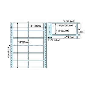 （まとめ）ヒサゴ ドットプリンタ用ラベルタック12面 8×19インチ ラベルサイズ2×6インチ GB138 1冊(100枚) 【×2セット】 送料無料