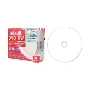 （まとめ）マクセル 録画用DVD-RW 120分1-2倍速 ホワイトワイドプリンタブル 5mmスリムケース DW120WPA.10S 1パック(10枚) 【×3セット】