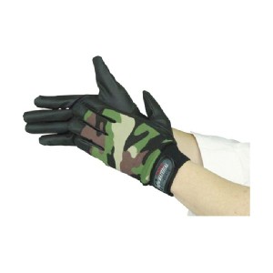 (まとめ) おたふく手袋 ピーユーウェーブ 迷彩 LL K-18-ME-LL 1双 【×5セット】 究極の作業パートナー 多機能手袋 ユニバーサルカモフラ