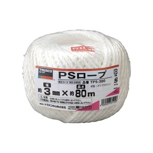 (まとめ) TRUSCO PSロープ 3mm×80m TPS-380 1巻 【×10セット】 送料無料