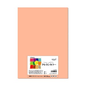 (まとめ) 長門屋商店 いろいろ色画用紙クレヨンカラー A4 うすだいだい ナ-CR013 1パック（20枚） 【×30セット】 送料無料