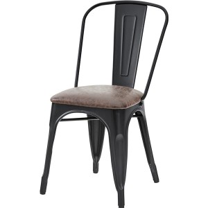 パーソナルチェア (イス 椅子) リビングチェア リビング用 応接チェア イス 椅子 約幅44cm ブラウン 金属 スチール ソフトレザー 完成品 