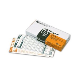(まとめ) マックス タイムレコーダ用カード ER-UDカード ER90199 1パック(100枚) 【×10セット】 送料無料