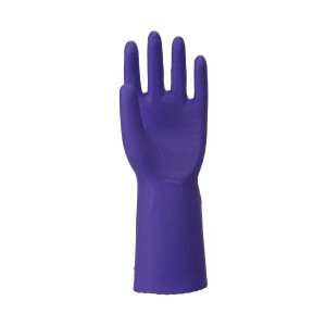 (まとめ) 川西工業 やわらかい手袋 ビニール 厚手 M パープル #2046-M 1双 【×30セット】 紫 頑丈で耐久性抜群の厚手手袋 柔らかくて快