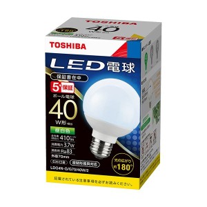 (まとめ) 東芝ライテック LED電球 ボール電球形 E26口金 3.5W 昼白色 LDG4N-G/G70/40W/2 1個 【×3セット】 送料無料