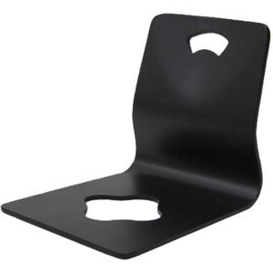 〔4個セット〕 座椅子 (イス チェア) パーソナルチェア (イス 椅子) 約幅395mm ブラック 穴あき 背もたれ付き 和座イス リビング 和室 和