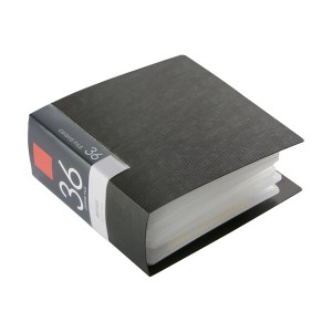 (まとめ) バッファローCD&DVDファイルケース ブックタイプ 36枚整理 収納 ブラック BSCD01F36BK 1個 【×30セット】 黒 送料無料