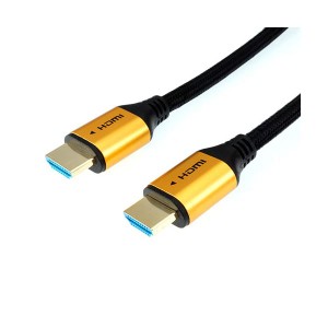 【5個セット】ホーリック HDMIケーブル 配線 3m メッシュケーブル ゴールド HDM30-522GBX5 断線に強く、絡まりにくい綿メッシュケーブル