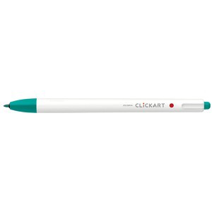 （まとめ） ゼブラ ノック式水性カラーペン クリッカート ブルーグリーン 0.6mm 【×50セット】 青 緑 送料無料