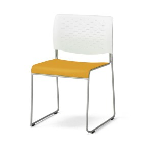会議イス/スタッキングチェア (イス 椅子) オレンジ MC-A100N オレンジの輝きが鮮やかな、快適な会議を演出するスタッキングチェア 会議