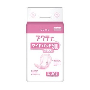 （まとめ）日本製 国産 紙 クレシア アクティワイドパッド500プラス 1セット（180枚：30枚×6パック）【×3セット】 送料無料