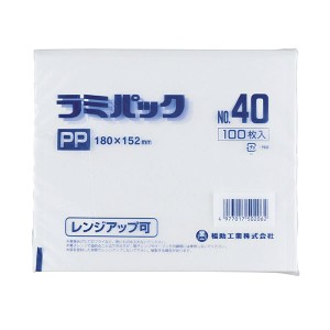 （まとめ）福助工業 ラミパックPP晒 No.40 1パック（100枚）【×10セット】 送料無料