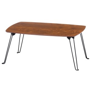 折りたたみテーブル ローテーブル 机 低い ロータイプ センターテーブル 約幅70cm ミディアムブラウン 折り畳み整理 収納 可 金属 スチー
