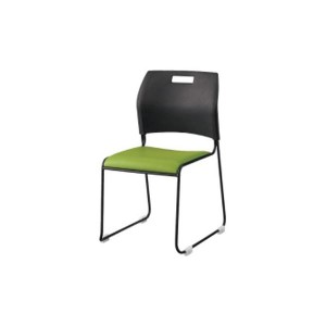 （まとめ）FRENZ 会議イス NSC-B50L GR グリーン【×4セット】 緑 快適な会議を彩る緑の座椅子セット FRENZ 会議イス NSC-B50L GR グリー
