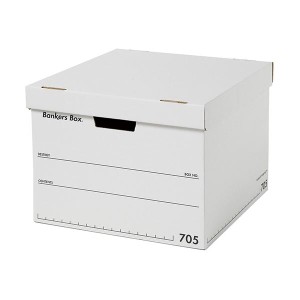 フェローズ バンカーズボックス 705ボックス B4 ふた付 ホワイト/ブラック 1010101 1セット(15個：3個×5パック) 白 黒 送料無料
