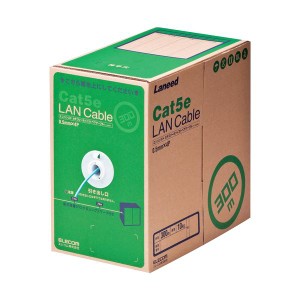 EU RoHS指令準拠LANケーブル 配線 (Cat5e 単線) ライトブルー 300m LD-CT2/LB300/RS 1本 青 送料無料