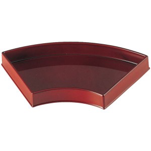 扇流盛器/和食器 【吟朱 TA】 275×140×30mm 日本製 国産 〔和食 レストラン 居酒屋 店舗 お店〕