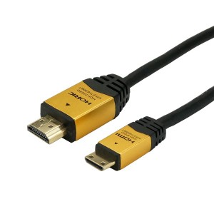 HORIC（ホーリック） HDMIミニケーブル 配線 3m ゴールド HDM30-074MNG 極上の映像体験をお届け 高品質ゴールド仕様の3m HDMIミニケーブ