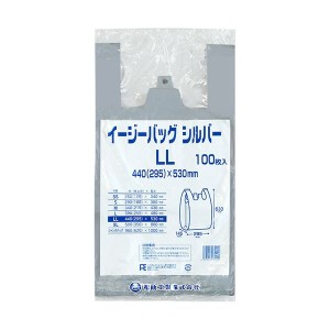 (まとめ) 福助工業 イージーバッグ シルバー LL 0473456 1パック(100枚) 【×3セット】  送料無料